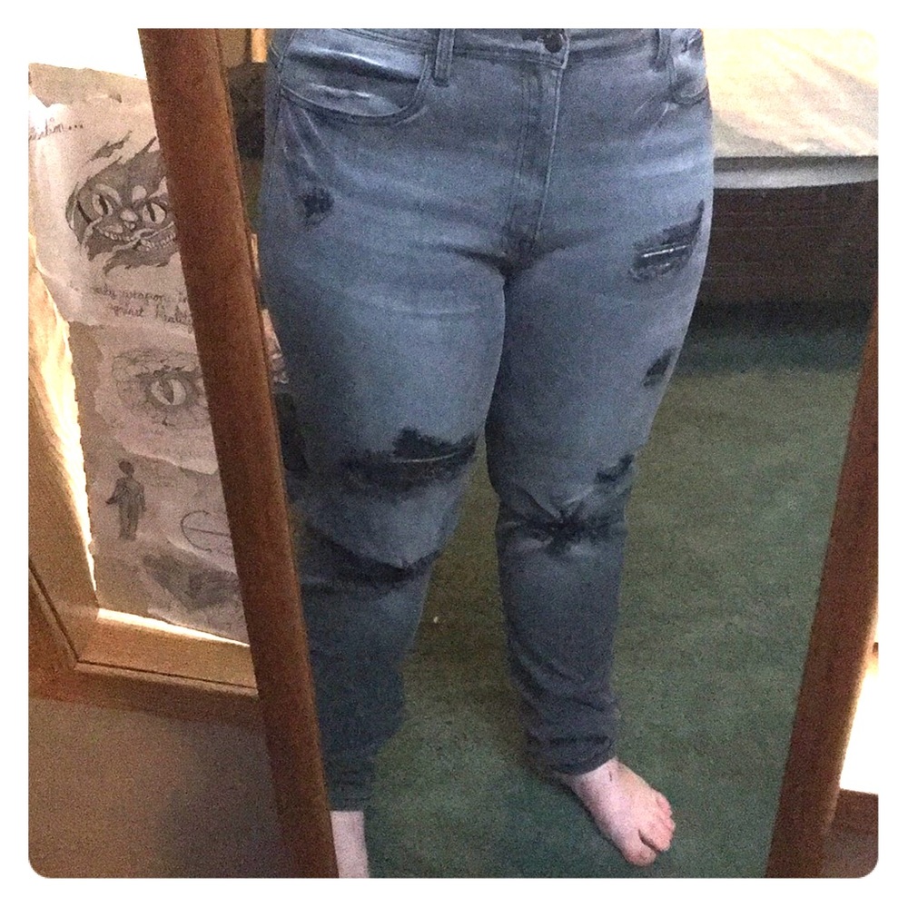 Fashion Nova Black Ripped Jeans